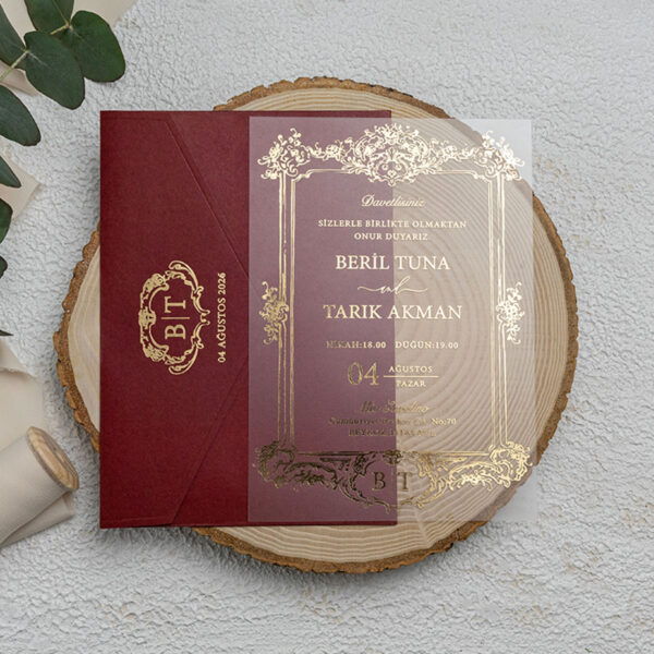 Invitatie de nunta plexiglas 9363