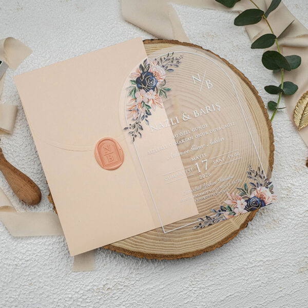 Invitatie de nunta plexiglas 9365 - imagine 2