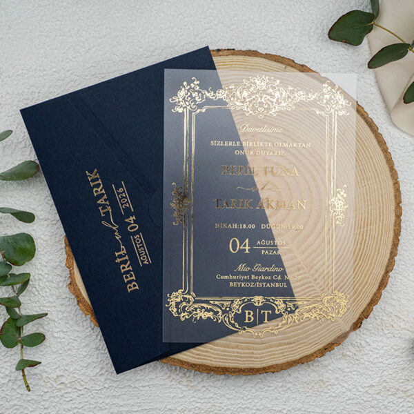 Invitatie de nunta plexiglas 9367 - imagine 2