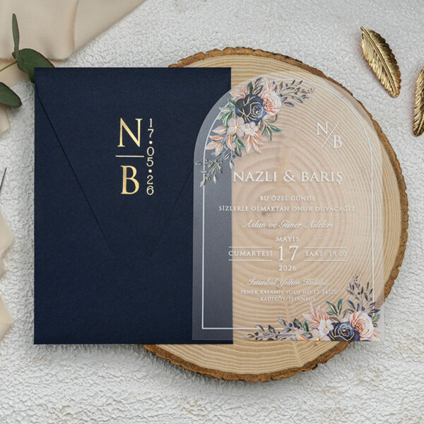 Invitatie de nunta plexiglas 9369