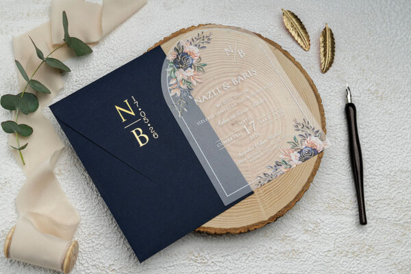 Invitatie de nunta plexiglas 9369 - imagine 2