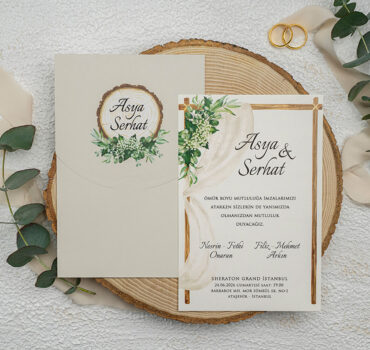 Invitatie de nunta rustica 9325