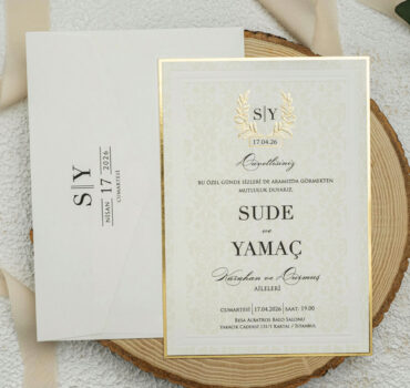 Invitatie de nunta vintage 9264