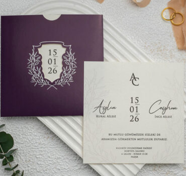 Invitatie de nunta vintage 9284