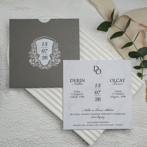 Invitatie de nunta vintage 9291