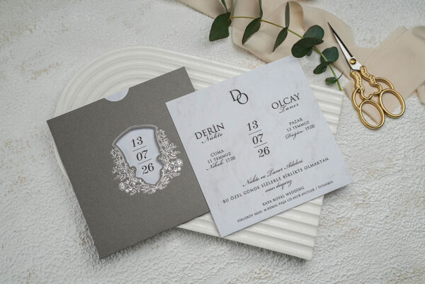 Invitatie de nunta vintage 9291 - imagine 2