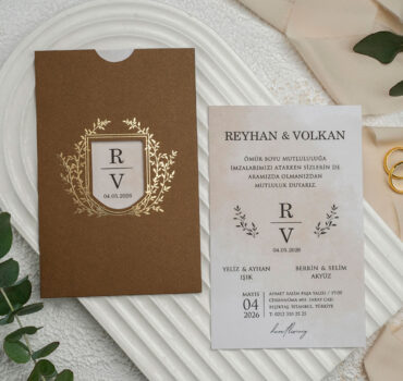 Invitatie de nunta vintage 9296