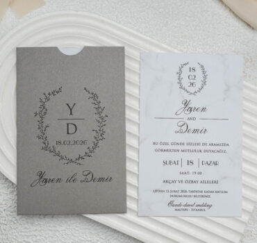 Invitatie de nunta vintage 9297