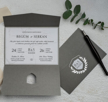 Invitatie de nunta vintage 9304