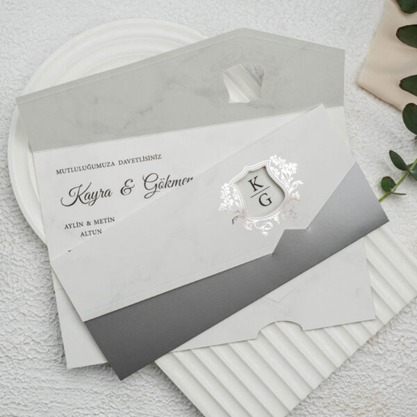 Invitatie de nunta vintage 9312