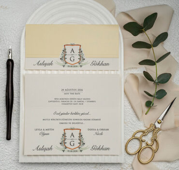 Invitatie de nunta vintage 9361