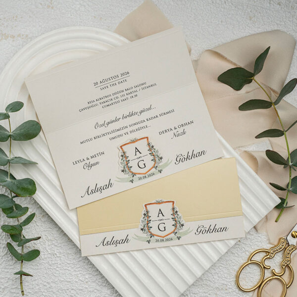 Invitatie de nunta vintage 9361 - imagine 2