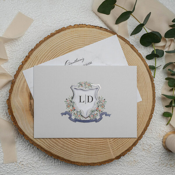 Invitatie de nunta vintage florala 9301 - imagine 2