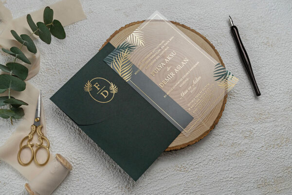 Invitatie de nunta plexiglas 9258 - imagine 2