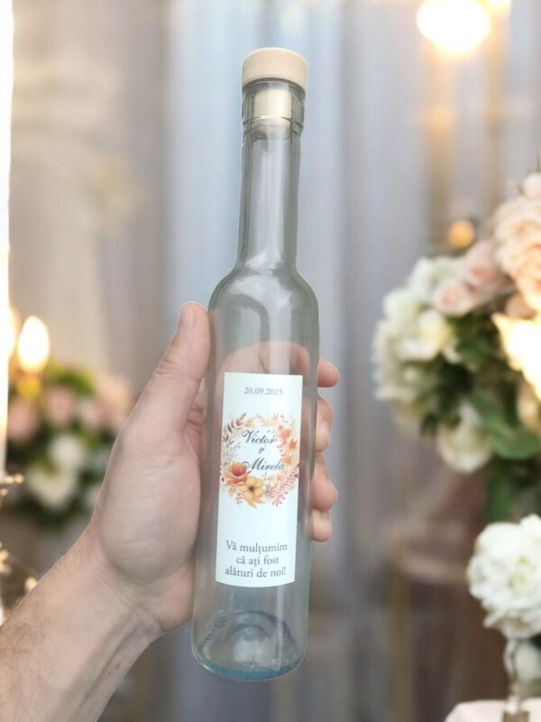 Sticla marturie nunta 250 ml Belissima - imagine 3