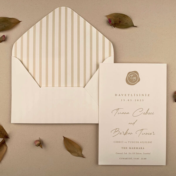 Invitatie de nunta clasica retro 12257