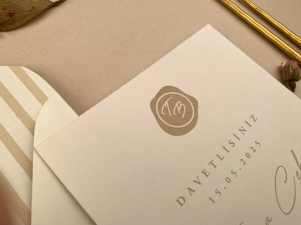 Invitatie de nunta clasica retro 12257 - imagine 3