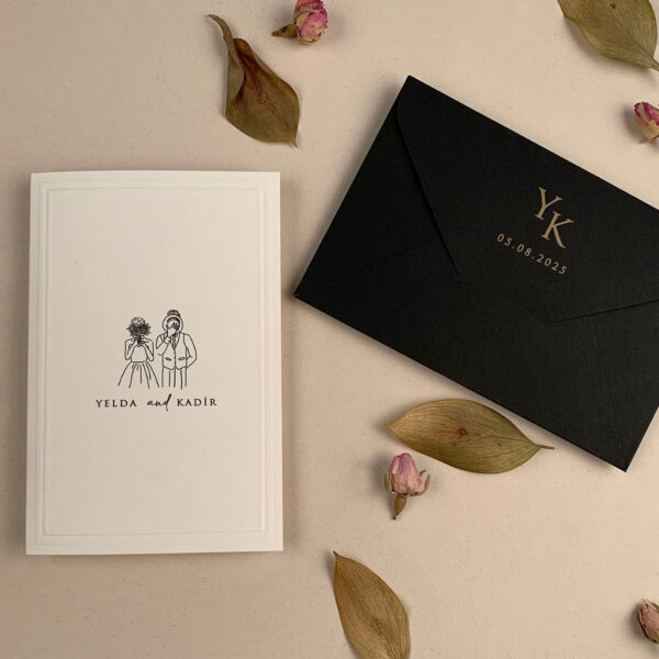 Invitatie de nunta cu mire si mireasa 12277