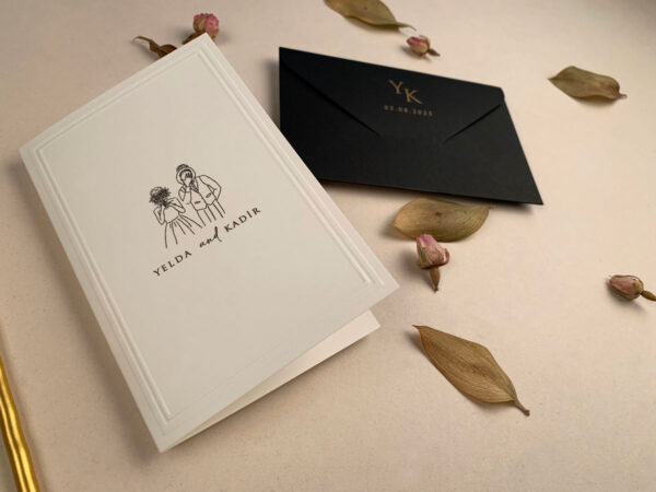 Invitatie de nunta cu mire si mireasa 12277 - imagine 2