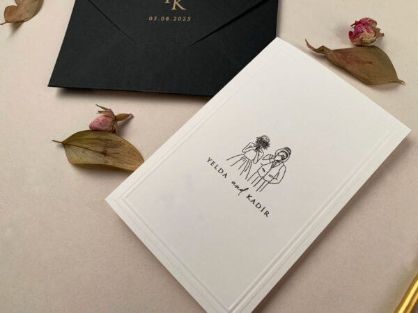 Invitatie de nunta cu mire si mireasa 12277 - imagine 3