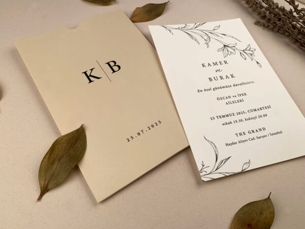 Invitatie de nunta eleganta florala 12265 - imagine 3