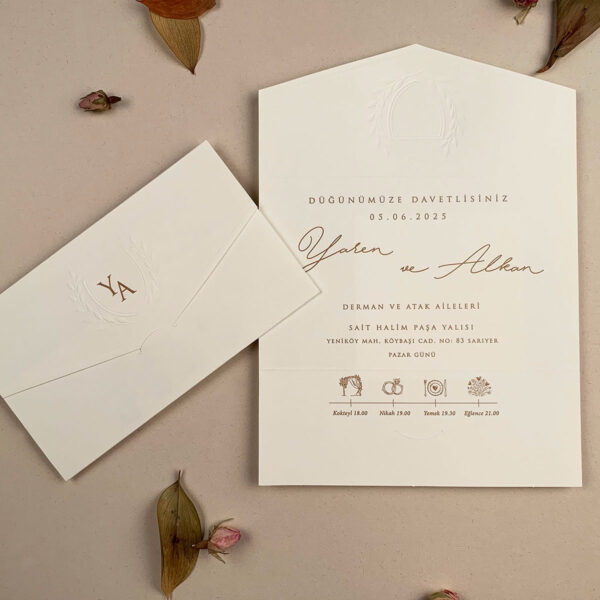 Invitatie de nunta eleganta vintage 12284