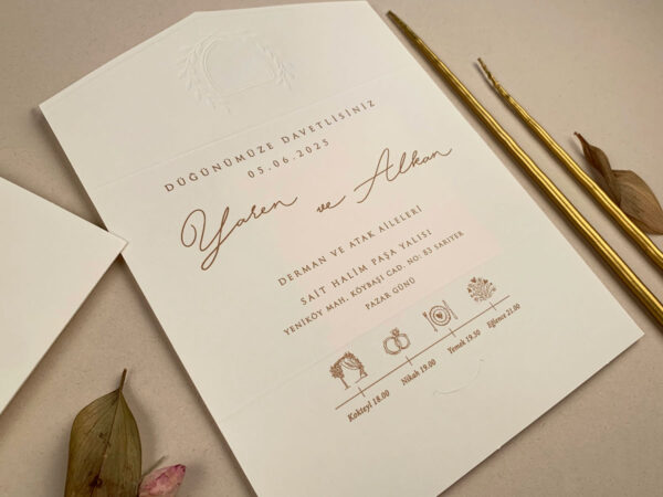 Invitatie de nunta eleganta vintage 12284 - imagine 2