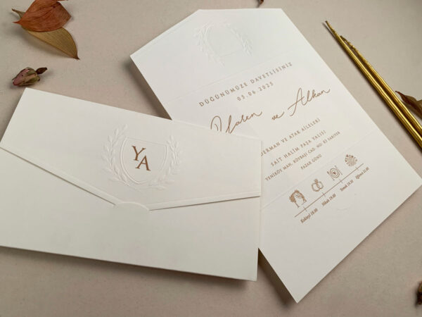 Invitatie de nunta eleganta vintage 12284 - imagine 3