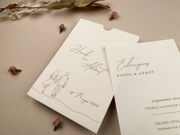 Invitatie de nunta romantica 12271 - imagine 2