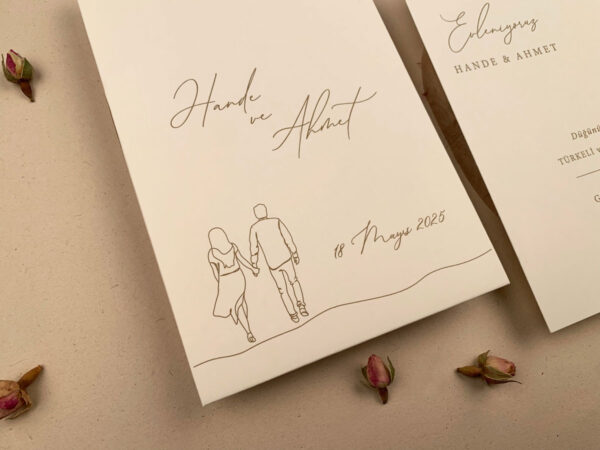 Invitatie de nunta romantica 12271 - imagine 3