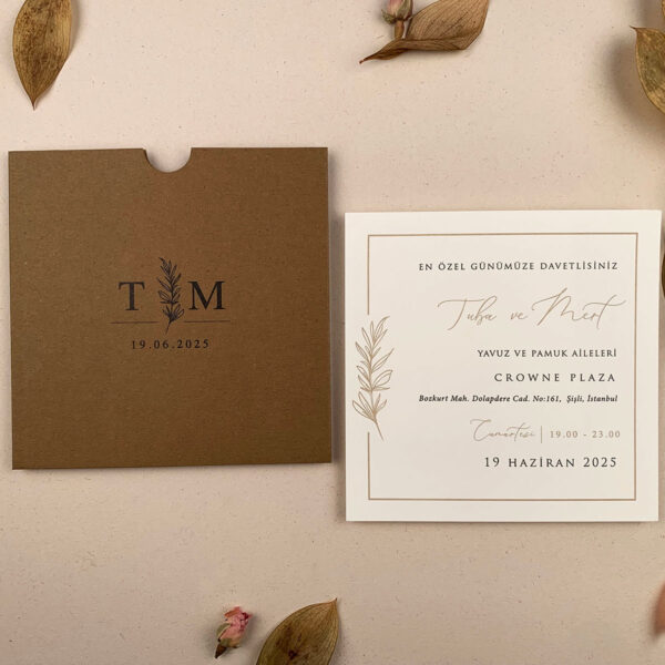 Invitatie de nunta rustica 12255