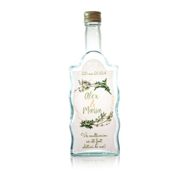 Sticla marturie nunta 500 ml Stof 3