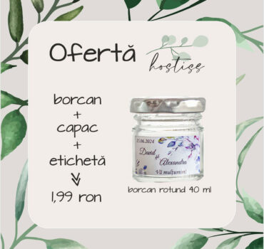 Borcan marturie 40 ml Rotund