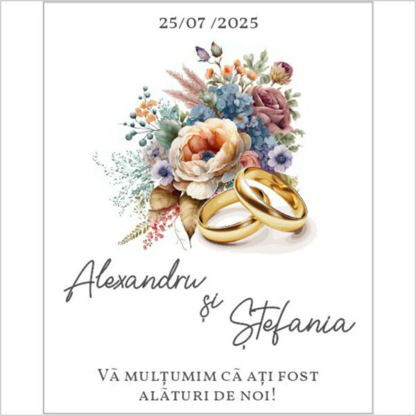 Eticheta cu tematica romantica model 39