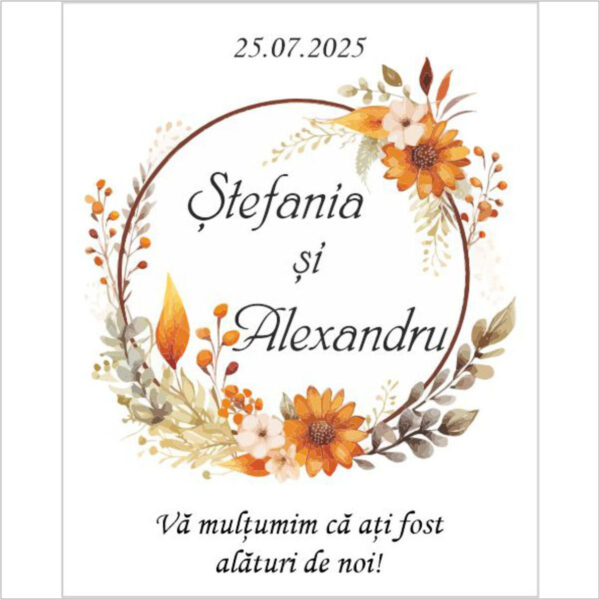 Eticheta florala de toamna model 18