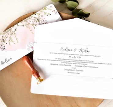 Invitatie de nunta florala 39760