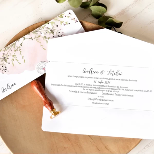 Invitatie de nunta florala 39760