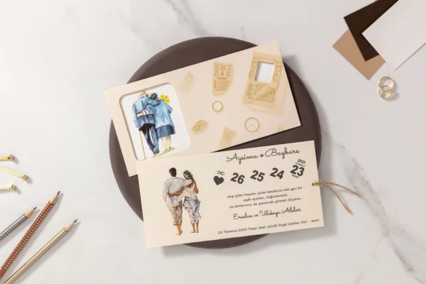Invitatie de nunta romantica 10461 - imagine 3