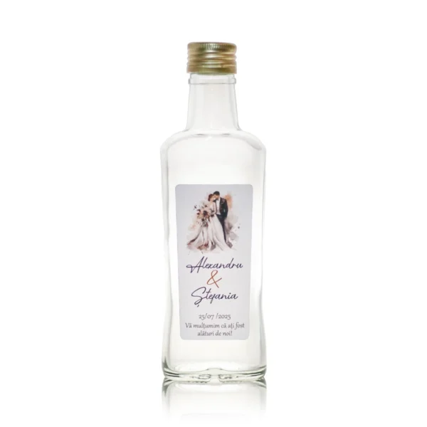 Sticla marturie nunta 200 ml Luna - imagine 3