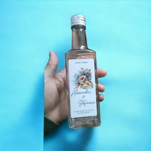 Sticla marturie nunta 250 ml Dome - imagine 2