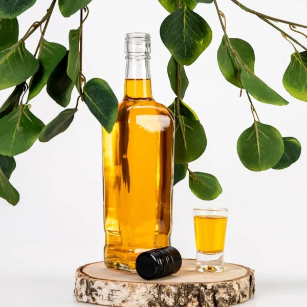 Sticla marturie nunta 500 ml Stof 1 - imagine 2