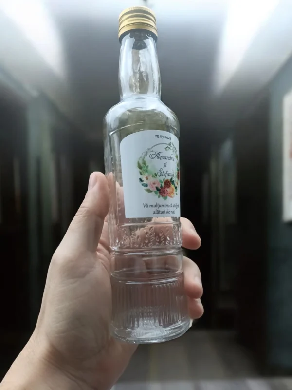 Sticla marturie nunta 250 ml Spicusor - imagine 2
