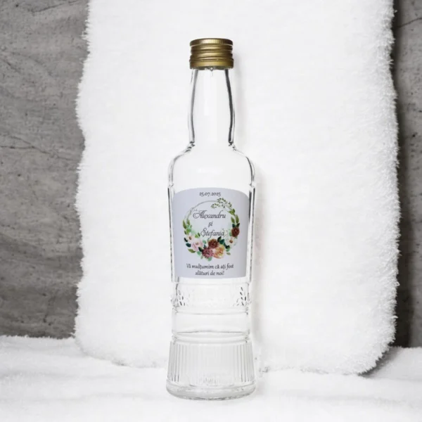 Sticla marturie nunta 250 ml Spicusor - imagine 3