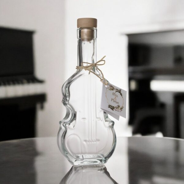 Sticla marturie nunta 200 ml Violino - imagine 2