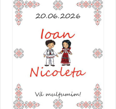 Eticheta cu tematica traditionala model 50