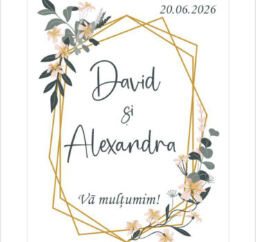 Eticheta florala cu clematis model 43