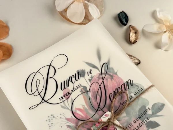 Invitatie de nunta floral 85842 - imagine 2