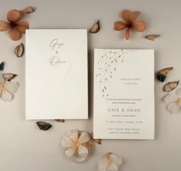 Invitatie de nunta cu frunze 13315
