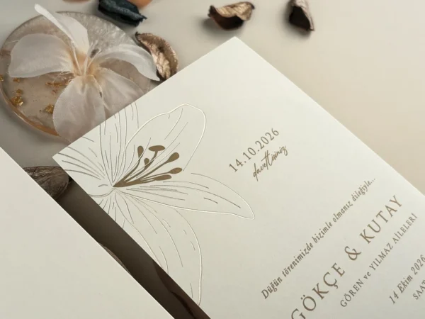Invitatie de nunta eleganta florala 13310 - imagine 2