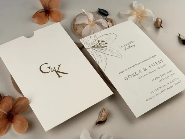 Invitatie de nunta eleganta florala 13310 - imagine 3
